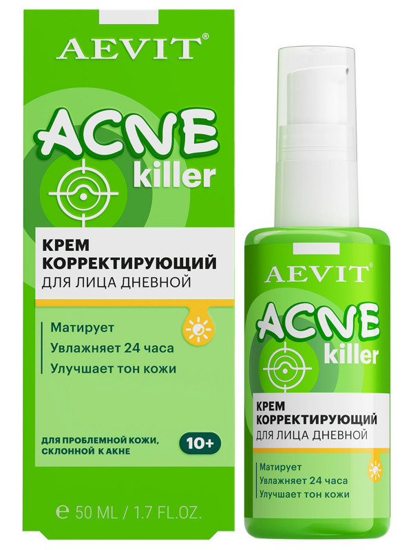 AcneKiller Крем корректирующий дневной 50мл от AEVIT + 1