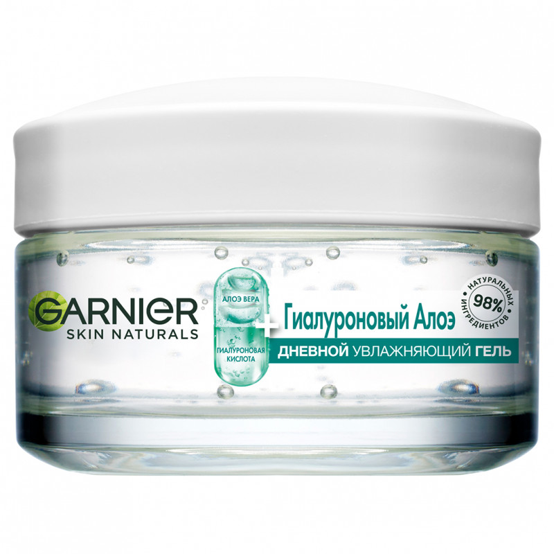 Skin Naturals Гиалуроновый Алоэ-гель увлажняющий Дневной 50мл от Garnier + 1