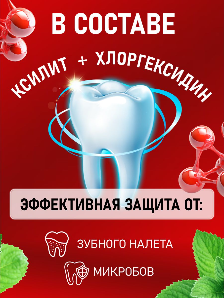Ополаскиватель для полости рта Актив Active 250мл  от R.O.C.S. + 4